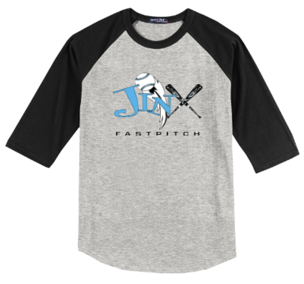 Adult Jinx Logo Sport-Tek Colorblock Raglan Tee (JFP)
