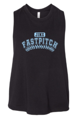 Ladies Racerback Cropped Jinx Fastpitch with Stitches Tank (JFP)