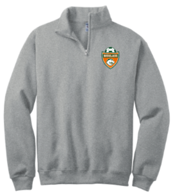 Adult JERZEES Nublend® Cadet Collar Quarter-Zip Sweatshirt with Douglass Soccer Logo (FDBS)