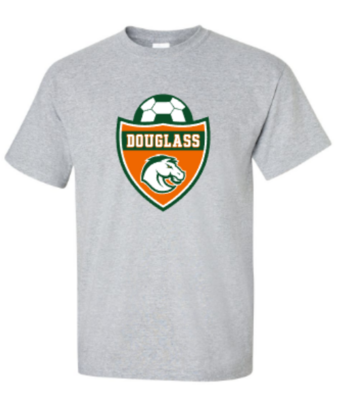 Youth or Adult Douglass Soccer Logo Short or Long Sleeve Tee (FDBS)