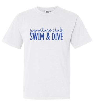Adult signature club SWIM & DIVE Comfort Colors Garment-Dyed Heavyweight T-Shirt (SCSD)