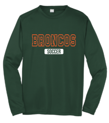Youth or Adult Broncos Soccer Sport-Tek® PosiCharge® Competitor™ Short or Long Sleeve Tee (FDBS)