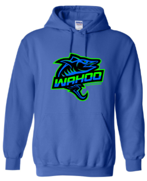 Youth or Adult Full Color Wahoo Gildan Heavy Blend Hooded Sweatshirt (WWR)
