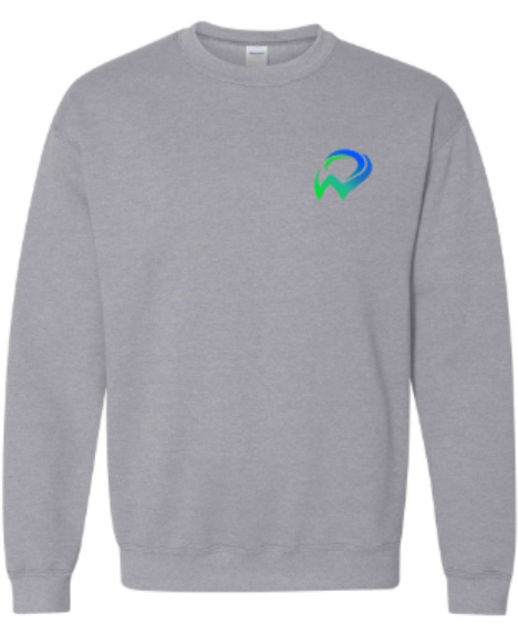 Youth or Adult Left Chest Full Color W Gildan Heavy Blend Crewneck Sweatshirt
