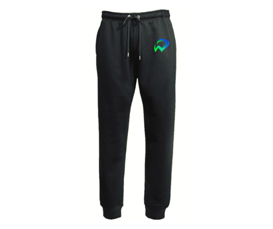 Youth or Adult Full Color W Classic Black Joggers (WWR)