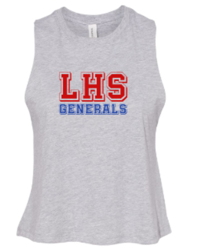 Ladies LHS Generals Racerback Cropped Tank