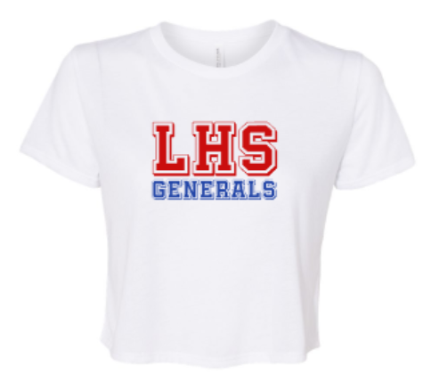 Ladies LHS Generals Bella + Canvas Flowy Cropped Tee