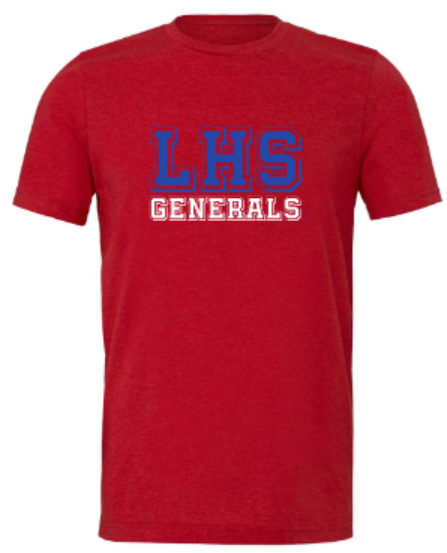 Adult LHS Generals Bella + Canvas Triblend Tee