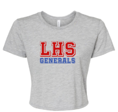 Ladies LHS Generals Bella + Canvas Flowy Cropped Tee