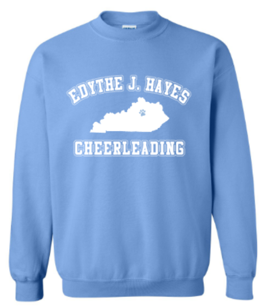 Adult Edythe J. Hayes Cheerleading Blue Sweatshirt (HCT)