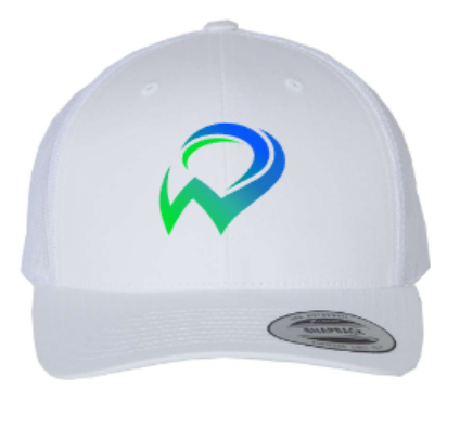 Full Color W White Trucker Cap (WWR)