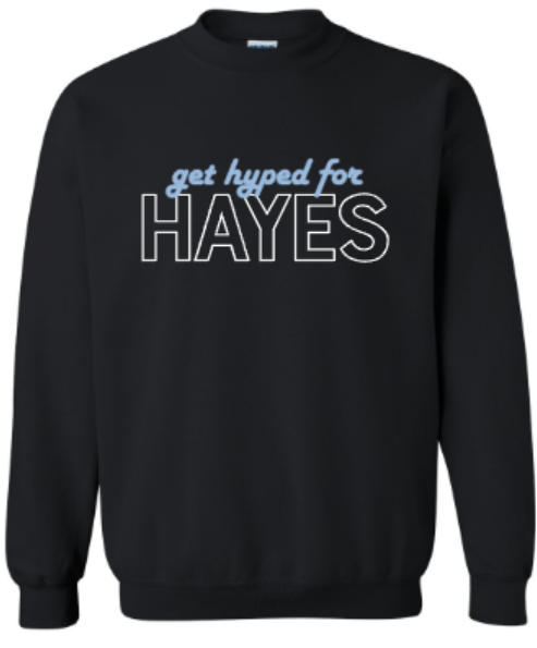 Youth Get Hyped for Hayes Black Sweatshirt (HCT)