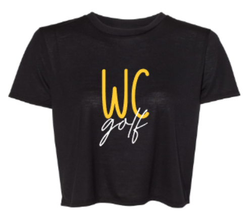 Ladies WC golf Flowy Cropped Tee (WCG)