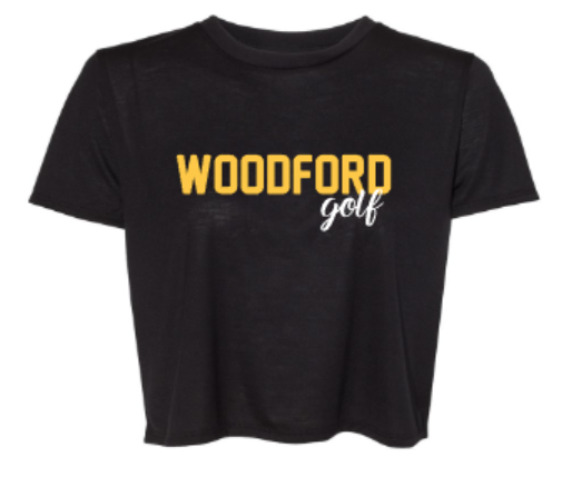 Ladies Woodford golf Flowy Cropped Tee (WCG)