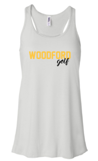 Ladies Woodford golf Flowy Racerback Tank (WCG)