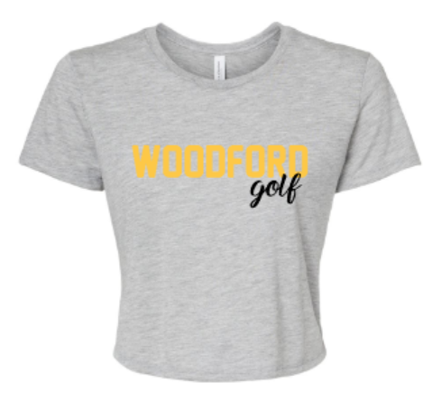 Ladies Woodford golf Flowy Cropped Tee (WCG)