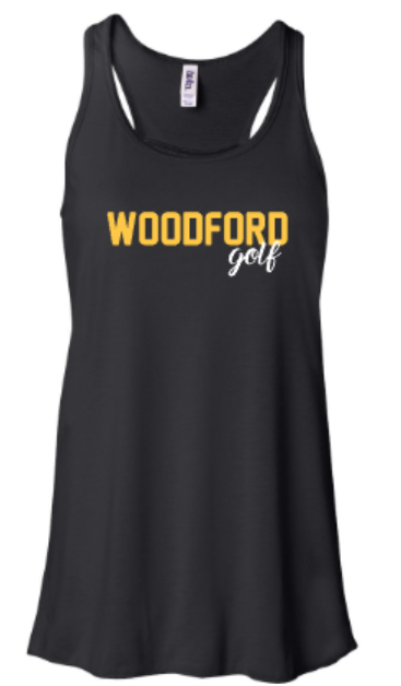 Ladies Woodford golf Flowy Racerback Tank (WCG)