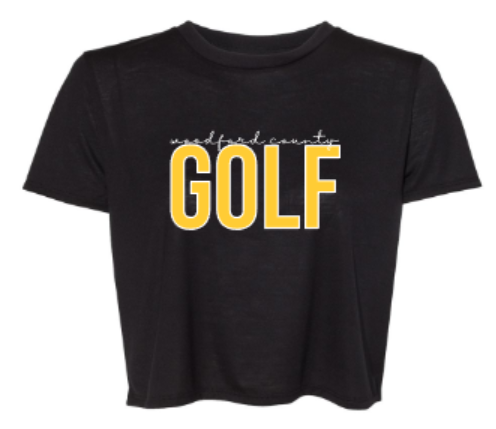 Ladies woodford county GOLF Flowy Cropped Tee (WCG)
