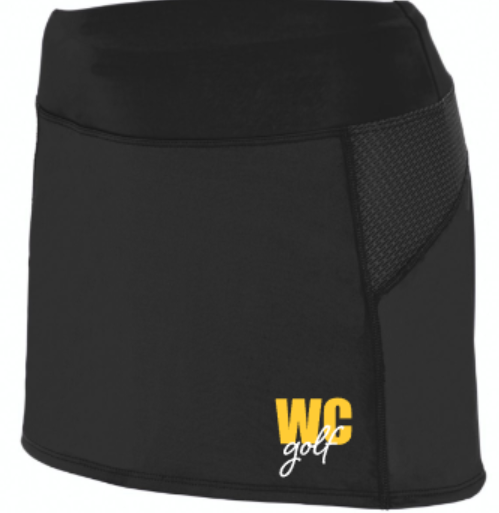 Girls OR Ladies WC golf Black Skort (WCG)