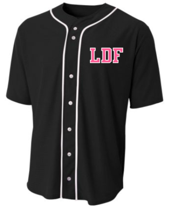 Youth or Adult LDF Full Button Black Jersey (LDF)