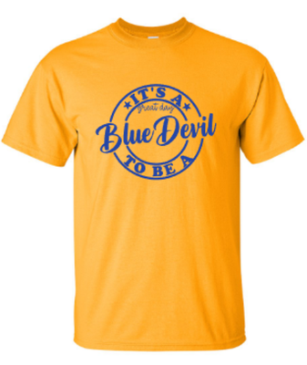 Adult It&#39;s A Great Day To Be A Blue Devil Short OR Long Sleeve Tee