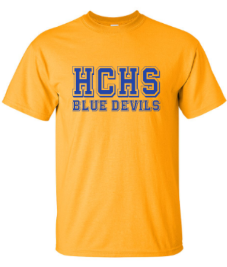 Adult HCHS Blue Devils Short OR Long Sleeve Tee