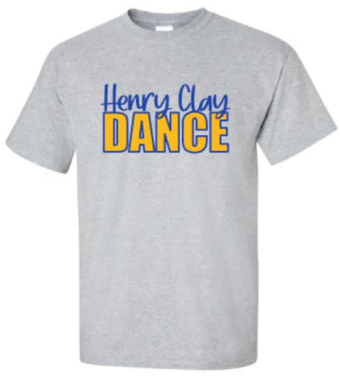 Adult Henry Clay DANCE Short OR Long Sleeve Gildan Tee (HCDT)