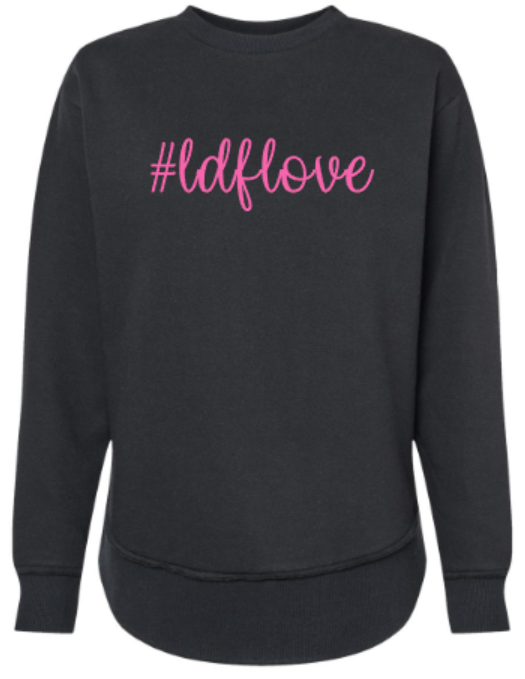 Ladies #ldflove LAT Fleece Crewneck Sweatshirt (LDF)