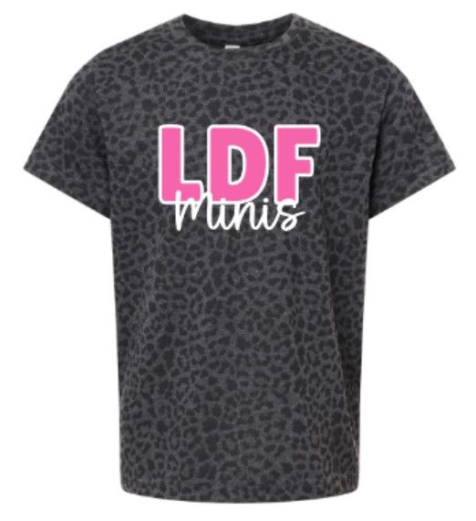Youth LDF Minis Black Leopard Print Fine Jersey Tee (LDF)