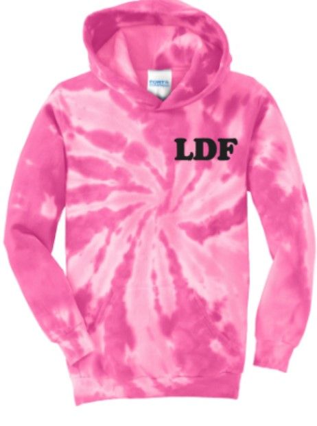 Youth OR Adult LDF Pink Tie-Dye Hoodie (LDF)