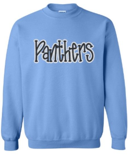 Youth Panthers Puff Embroidered Sweatshirt 