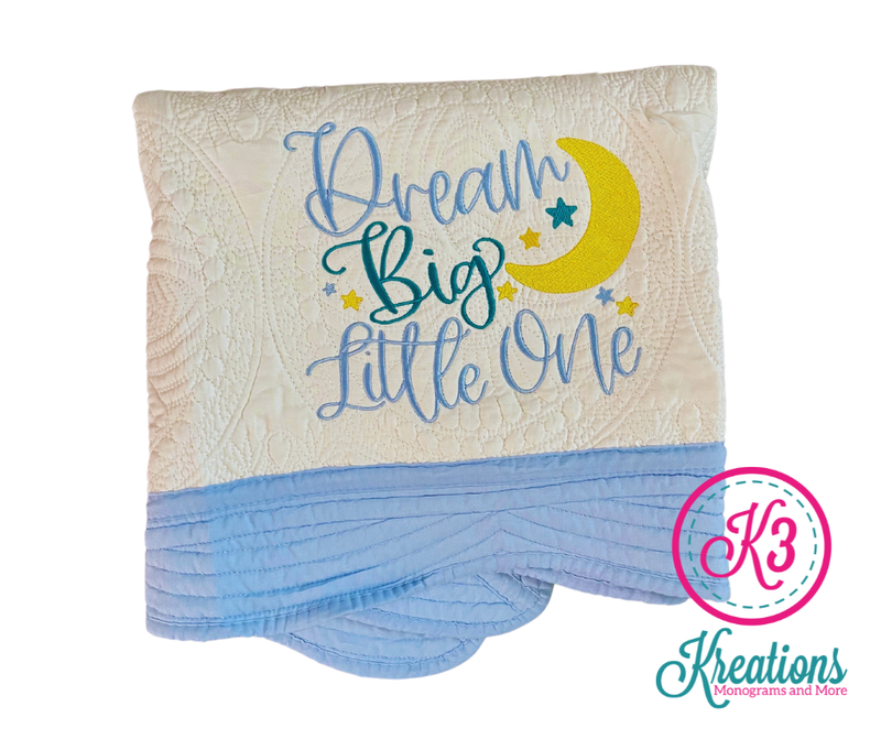 Dream Big Little One Antique Baby Quilt