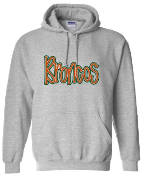 Adult Broncos Puff Embroidered Sweatshirt