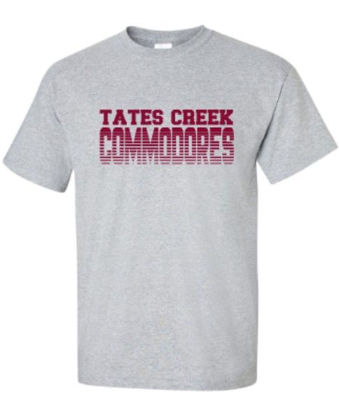 Tates Creek Commodores Short Sleeve Tee YOUTH and ADULT (TCDT)