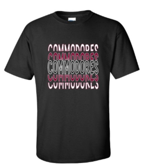Commodores Stacked Short Sleeve Tee YOUTH and ADULT (TCDT)