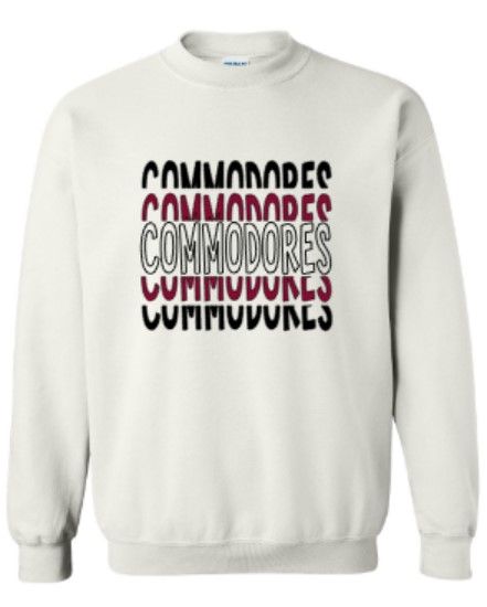 Commodores Stacked Unisex Sweatshirt - YOUTH and ADULT (TCDT)