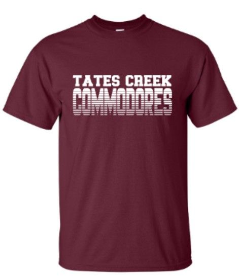 Youth or Adult Tates Creek Commodores Short Sleeve Tee