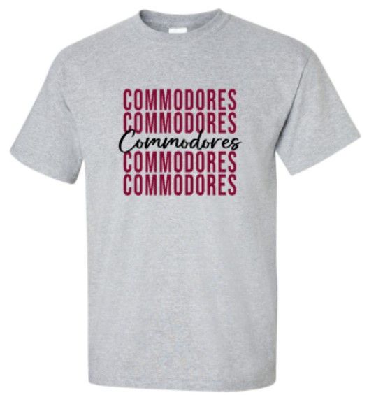 Commodores Short Sleeve Tee YOUTH and ADULT (TCDT)