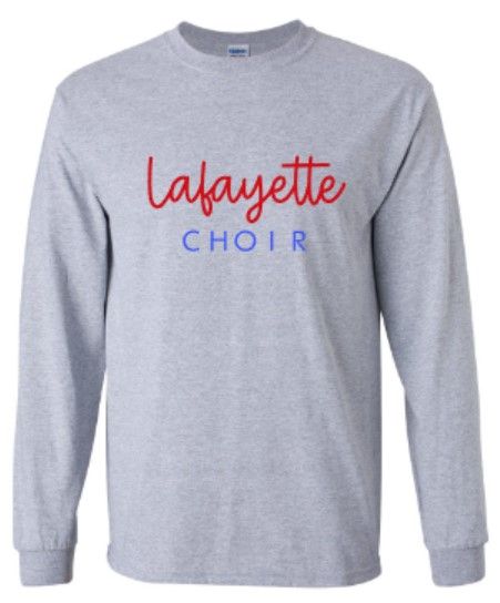 Adult Script Lafayette Choir DryBlend Long Sleeve Tee (LC)
