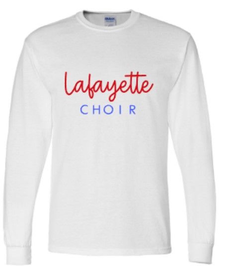 Adult Script Lafayette Choir DryBlend Long Sleeve Tee (LC)
