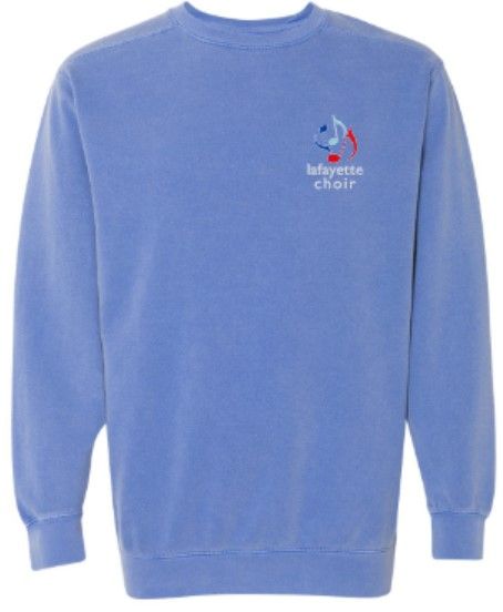 Adult Comfort Colors Garment-Dyed Sweatshirt with Embroidered Logo (LC)