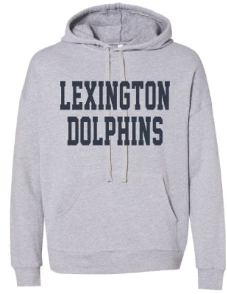 Adult Lexington Dolphins Bella+Canvas Sponge Fleece Drop Shoulder Hoodie (LEXD)