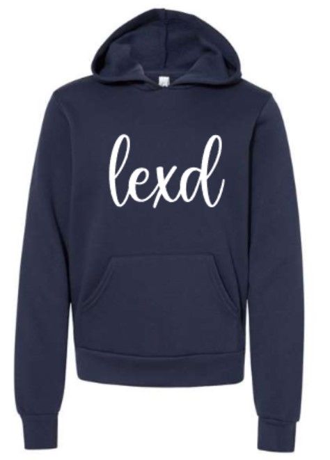 Youth Script lexd Bella + Canvas Sponge Fleece Hoodie (LEXD)