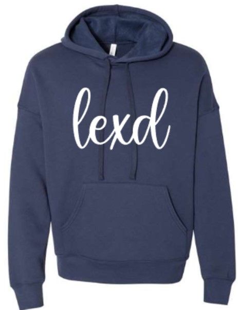 Adult Script lexd Bella+Canvas Sponge Fleece Drop Shoulder Hoodie (LEXD)