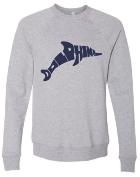 Adult Dolphin Bella+Canvas Sponge Fleece Crewneck (LEXD)