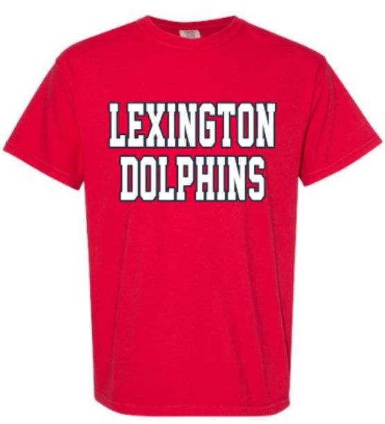 Adult Lexington Dolphins Comfort Colors Garment-Dyed Heavyweight Short OR Long Sleeve Tee (LEXD)