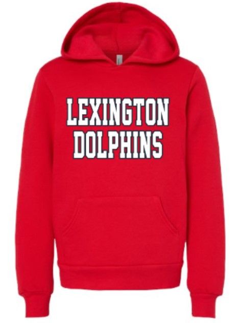 Youth Lexington Dolphins Bella + Canvas Sponge Fleece Hoodie (LEXD)