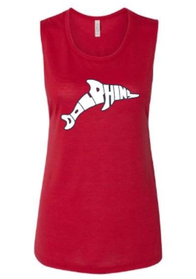 Ladies Dolphin Bella + Canvas Flowy Scoop Muscle Tank (LEXD)