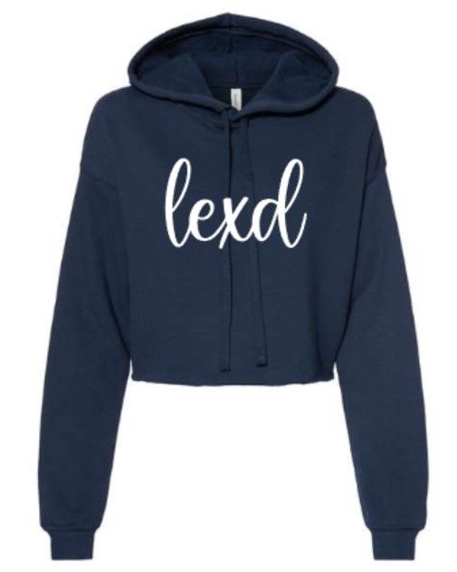 Ladies lexd Bella + Canvas Crop Fleece Hoodie (LEXD)