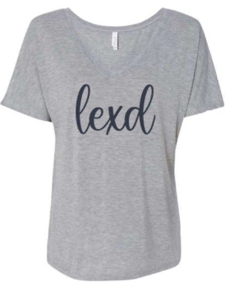 Ladies Script lexd Bella + Canvas Slouchy V-Neck Tee (LEXD)